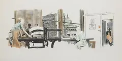 Prentiss Taylor, George C, Color lithograph