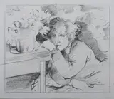 Priscilla Treacy, Colette, Pencil on paper
