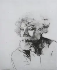 Priscilla Treacy, Colette, Etching and drypoint