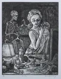 Rosemary Feit Covey, Vanity, Wood engraving