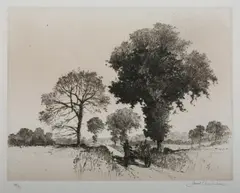 Samuel Chamberlain, The Country Road, Drypoint