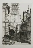 Samuel Chamberlain, La Charite-Sur Loire, Drypoint