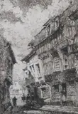 Samuel Chamberlain, A Side Street in Beauvais, Etching and drypoint