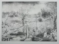 Tom Edwards, Flint Hills Landscape, Etching