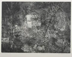 Tom Edwards, Night Garden, Etching