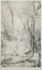 Tom Edwards, Winter Landscape, Etching
