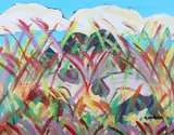 Mario Giacoya, Limpiando Surcos, Acrylic on board