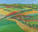 Mario Giacoya, Paisaje de Campo, Acrylic on canvas