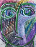 Silvia Villagrán, Mi Amiga de Ojos Verdes, Gouache