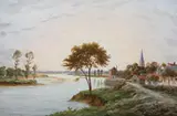 A. Robb, Le Chemin de Halage, Oil on canvas