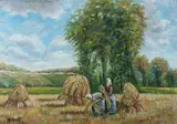 Athiriot, The Gleaners, Oil on canvas