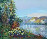 Christiane Vaslin-Stenfort, Bord de Seine, Oil on canvas