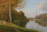 Finn Wennerwald, Autumn Reflections, Oil on canvas