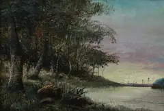 Forest'S Edge by French School, FOREST'S EDGE, oil on panel, sold Jul 2010