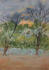 Marthe Orant, Lever de Soleil, Oil on canvas