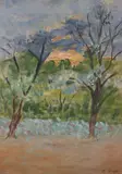 Marthe Orant, Lever de Soleil, Oil on canvas