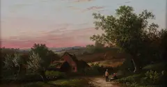 Paul Ruet, Landscape with Cottage, LANDSCAPE WITH COTTAGE, oil on canvas laid on panel