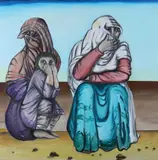 Hebe Beatriz Alioto, L'Attente, Oil on canvas