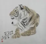 Feng Dazhong, Untitled, TIGER, ink and color on paper, signed and sealed, dated 1994