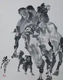 Huang Zhou, Untitled, CAMELS, ink on paper scroll