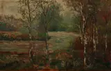 Tatiana Alexinsky-Loukina, Autumn Landscape with Birch Trees, Oil on canvas