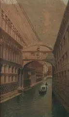 Andrea Biondetti, Bridge of Sighs, Watercolor