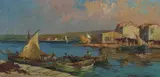 Fortune Car, Prepping Boats, Oil on board