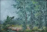 Henry Sauvard, Spring Landscape, Gouache