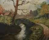 French School, Landscape with Stone Bridge