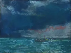 Georges Joubin, View of the Sea, Pastel