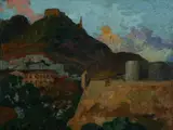 Henri Dabadie, Fortress, Oil on board