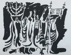 Reading the Torah by Phillip Ratner, Lithograph, offered Sep 2010