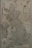 Herman Moll, A New Map of Great Britain, Engraving, with canvas backing