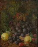 George Clare, Still Life with Grapes, Oil on canvas