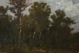 Sous-Bois À Veneux-Les-Sablons by Continental School, SOUS-BOIS À VENEUX-LES-SABLONS, oil on paper laid on canvas, sold Sep 2010