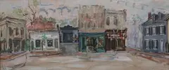 Caroline van Hook Bean, Street Scene, Gouache