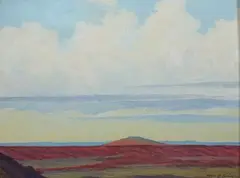 Edwin Grey Cassedy, Painted Desert, Oil on board