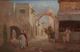 Frederick Carl Smith, Arab Street Scene, ARAB STREET SCENE, oil on board