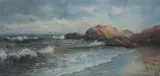 William Henry Chandler, Rocky Shoreline, Pastel