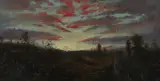 Twilight Landscape by American School, TWILIGHT LANDSCAPE, oil on canvas, sold Sep 2010
