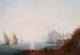 Amadeus Barth, Sunrise Over the Bosphorus, Oil on canvas