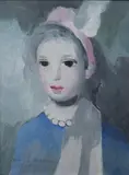 Marie Laurencin, Portrait of Girl with Pink Bow