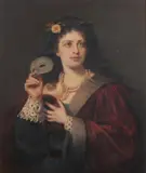 Adolf Jebens, Portrait of a Venetian Lady, Oil on panel
