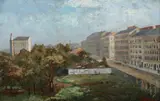 O. Benach, Cityscape, Oil on board