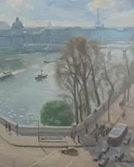 Etienne Bouchaud, Point Neuf, Oil on canvas