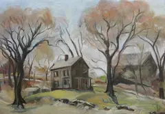 Grace Shepherd, The Gloomy House, Oil on canvas