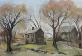 Grace Shepherd, The Gloomy House, Oil on canvas