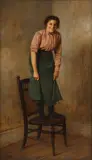 Charles Spencelayh, Untitled, oil on canvas 61 x 36cm