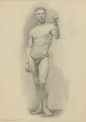Boris Sporykhin, Untitled, pencil heightened with white 55 x 37.5cm