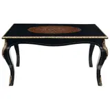 Mesa de centro, FRANCIA, PRIMERA MITAD DEL SIGLO XX, Madera ebonizada con incrustaciones en bronce y pasta tipo carey
